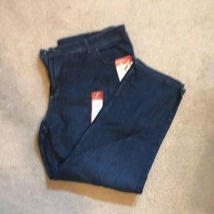 Riders by Lee medium to dark colored jeans.